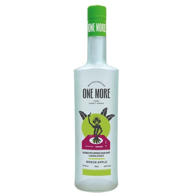 One More Premium Craft Vodka Green Apple