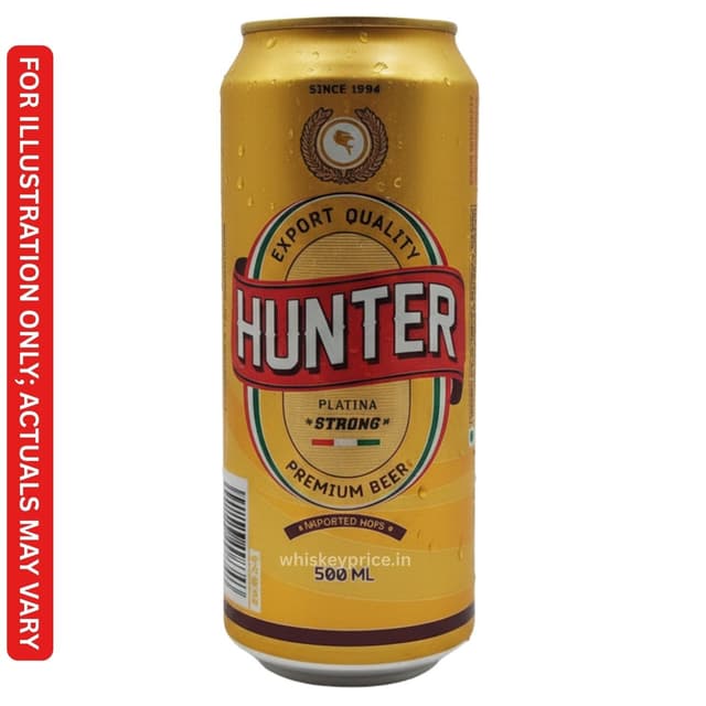 Hunter Platina Strong Premium Beer Price in Delhi | | Review