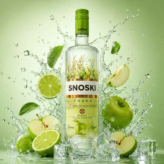Snoski Premium Crafted Vodka Green Apple